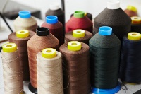 Spools of colored thread