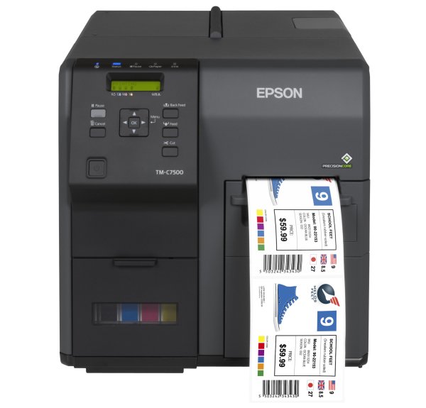 Epson ColorWorks C7500, stampante industriale per etichette