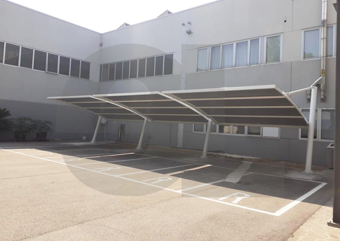 coperture per automobili in ambito industriale